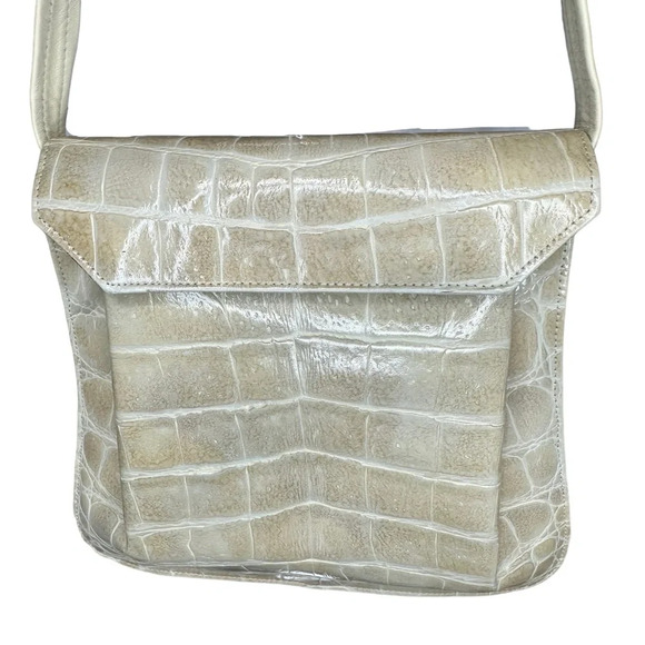 Vintage Sondra Roberts Convertible Crossbody Leather Patent Animal Textu… - Picture 3 of 8